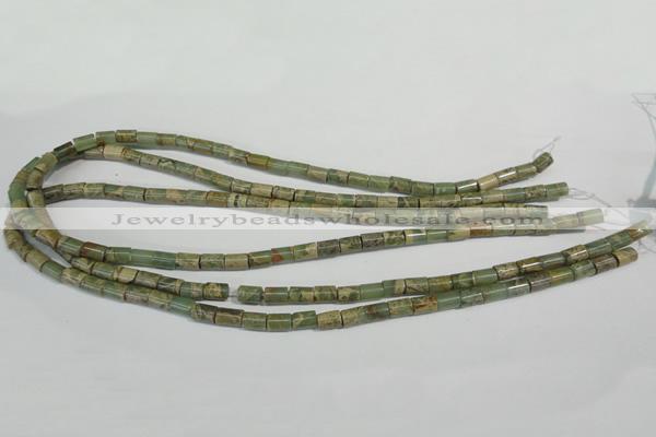 CNS274 15.5 inches 5*7mm tube natural serpentine jasper beads