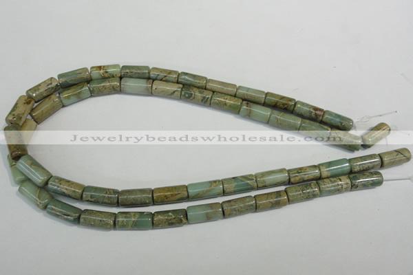 CNS275 15.5 inches 8*16mm tube natural serpentine jasper beads