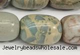 CNS313 15.5 inches 13*18mm drum serpentine jasper beads