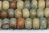 CNS324 15.5 inches 4*6mm rondelle serpentine jasper beads