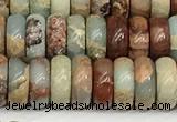 CNS327 15.5 inches 3*8mm rondelle serpentine jasper beads