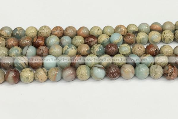 CNS332 15.5 inches 8mm round serpentine jasper beads wholesale