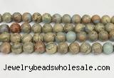 CNS335 15.5 inches 14mm round serpentine jasper beads wholesale