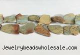 CNS359 25*35mm - 35*45mm freefrom serpentine jasper slab beads