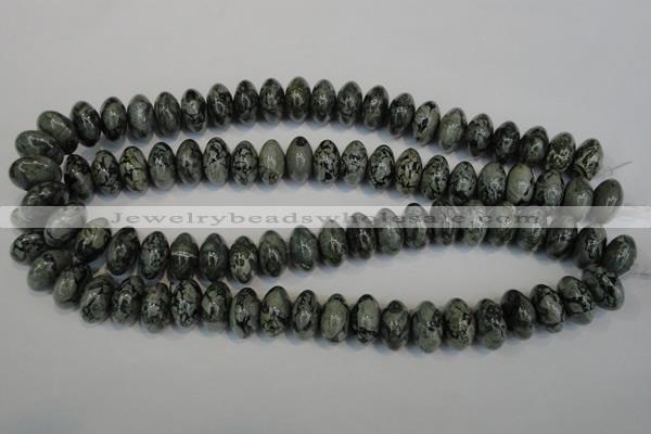 CNS415 15.5 inches 10*16mm rondelle natural serpentine jasper beads