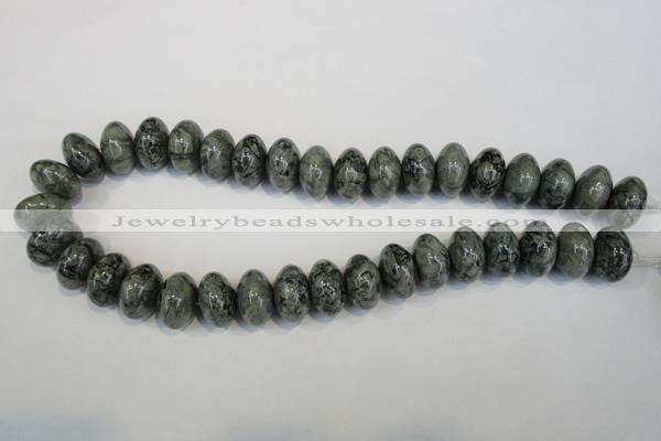 CNS416 15.5 inches 12*18mm rondelle natural serpentine jasper beads