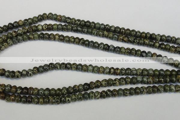 CNS510 15.5 inches 4*6mm rondelle natural serpentine jasper beads