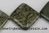 CNS533 15.5 inches 25*25mm diamond natural serpentine jasper beads