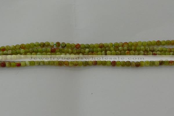 CNS599 15.5 inches 3mm round green dragon serpentine jasper beads