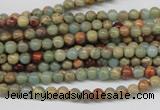 CNS60 15.5 inches 4mm round natural serpentine jasper beads