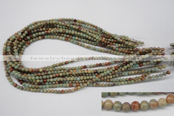 CNS60 15.5 inches 4mm round natural serpentine jasper beads