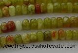 CNS609 15.5 inches 2.5*4mm rondelle green dragon serpentine jasper beads