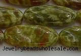 CNS636 15.5 inches 15*30mm oval green dragon serpentine jasper beads