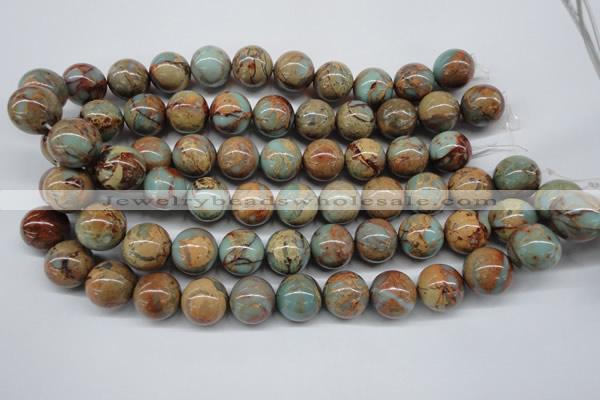 CNS67 15.5 inches 18mm round natural serpentine jasper beads