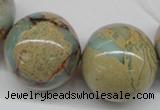 CNS68 15.5 inches 22mm round natural serpentine jasper beads