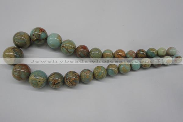 CNS69 15.5 inches 10mm - 22mm round natural serpentine jasper beads