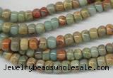 CNS71 15.5 inches 4*6mm rondelle natural serpentine jasper beads