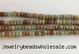 CNS713 15.5 inches 4*6mm rondelle serpentine jasper beads wholesale