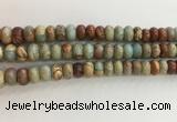 CNS715 15.5 inches 6*10mm rondelle serpentine jasper beads wholesale