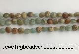 CNS718 15.5 inches 6mm flat round serpentine jasper beads wholesale