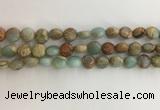 CNS719 15.5 inches 8mm flat round serpentine jasper beads wholesale