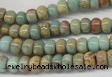 CNS72 15.5 inches 5*8mm rondelle natural serpentine jasper beads