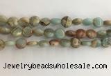 CNS720 15.5 inches 10mm flat round serpentine jasper beads wholesale