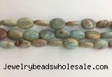 CNS725 15.5 inches 12*16mm oval serpentine jasper beads wholesale