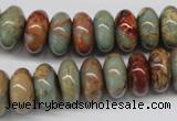 CNS75 15.5 inches 7*14mm rondelle natural serpentine jasper beads