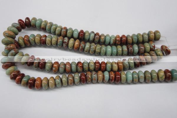 CNS75 15.5 inches 7*14mm rondelle natural serpentine jasper beads