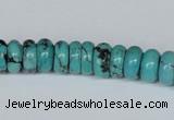 CNT10 16 inches 4*10mm rondelle natural turquoise beads wholesale