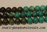 CNT103 15.5 inches 7mm round natural turquoise beads wholesale