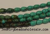 CNT115 15.5 inches 4*6mm teardrop natural turquoise beads wholesale