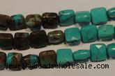 CNT125 15.5 inches 7*7mm faceted square natural turquoise beads