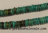 CNT138 15.5 inches 1.5*7.5mm disk natural turquoise beads