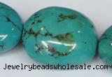 CNT16 16 inches 26-35mm nugget natural turquoise beads wholesale