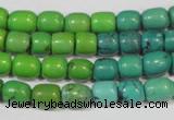 CNT210 15.5 inches 7*5mm – 7*9mm drum natural turquoise beads wholesale