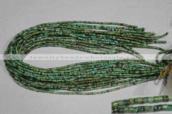 CNT215 15.5 inches 2.5*3mm heishi natural turquoise beads wholesale