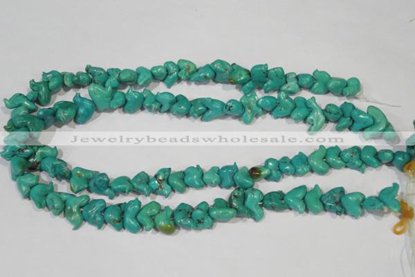 CNT232 15.5 inches 10*16mm animal natural turquoise beads wholesale