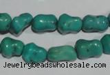 CNT238 15.5 inches 9*12mm bone natural turquoise beads wholesale