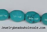 CNT34 16 inches 15*18mm nugget natural turquoise beads wholesale