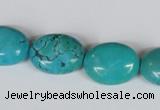 CNT35 16 inches 15*20mm oval natural turquoise beads wholesale