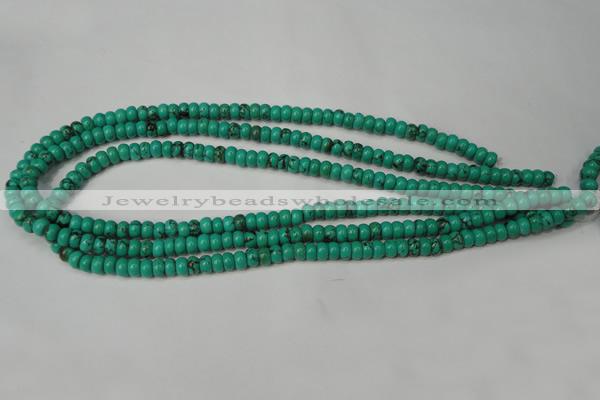 CNT362 15.5 inches 4*6mm rondelle turquoise beads wholesale