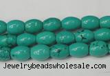 CNT368 15.5 inches 7*10mm rice turquoise beads wholesale