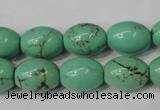 CNT370 15.5 inches 12*16mm rice turquoise beads wholesale