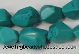 CNT374 15.5 inches 14*18mm faceted nuggets turquoise beads wholesale