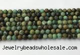 CNT410 15.5 inches 6mm round natural turquoise beads wholesale