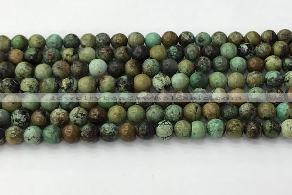 CNT410 15.5 inches 6mm round natural turquoise beads wholesale