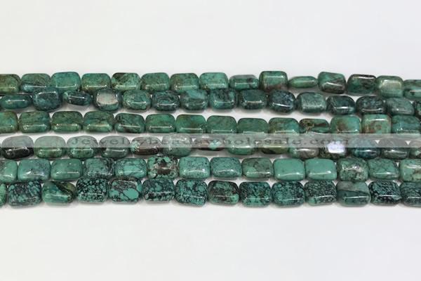 CNT509 15.5 inches  8*10mm rectangle turquoise gemstone beads