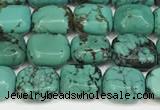 CNT510 15.5 inches 8*10mm - 9*10mm rectangle turquoise gemstone beads